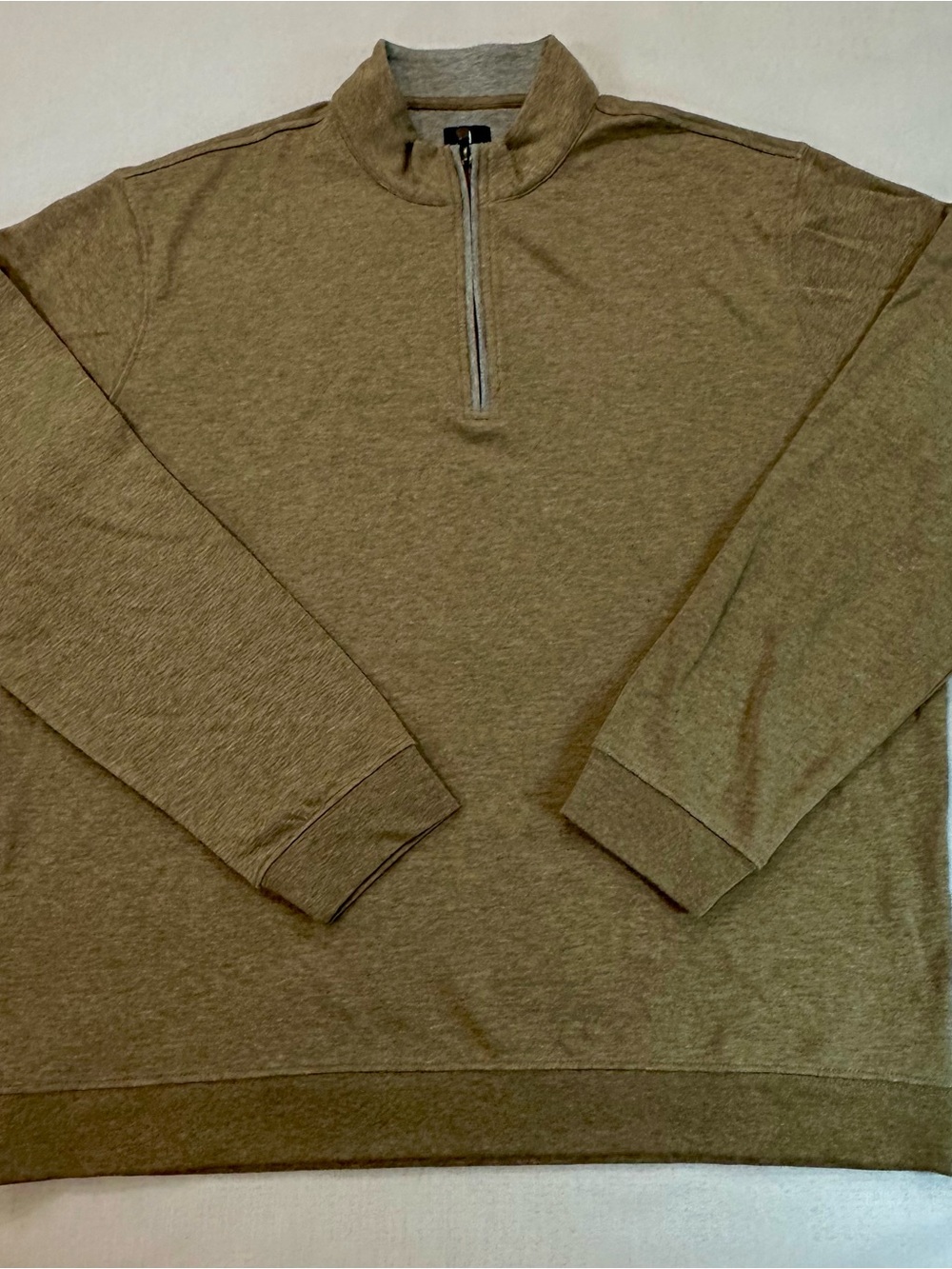 Johnnie-O Men’s XL Heather Brown Quarter Zip Pullover